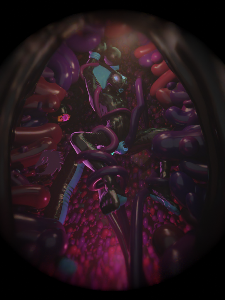 Trapped in the Rubber Entity Animation,  Higher Rez and VR version